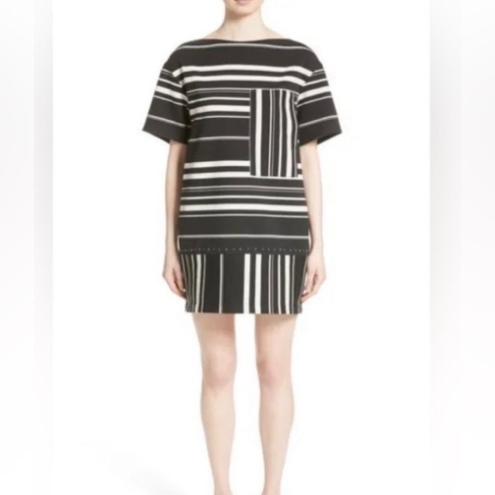 3.1 Phillip Lim Black and White Striped Mini Dress